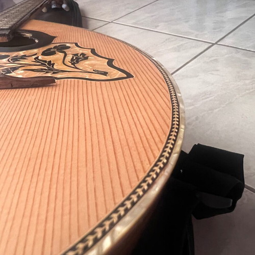Four-string Handmade Bouzouki used with case by Paraskevas Papadopoulos