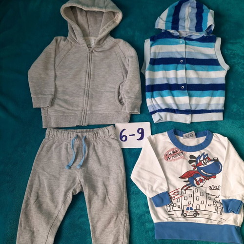 Baby clothes used, pack of 44 for boy 6-9 months size 74 cm