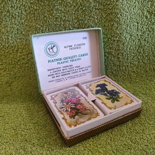 Piatnik #108 Sealed Vintage Double Mini Playing Cards '40s like new