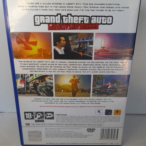 GTA Liberty City Stories PS2 like new, complete with map and manual