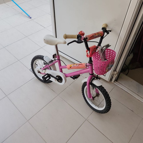 Bicycle 14 for girl used with training wheels