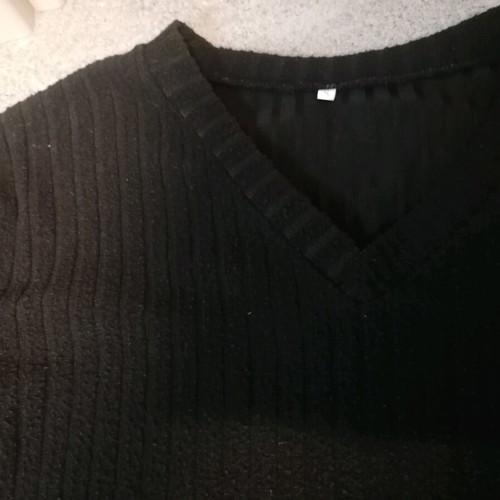Women's long-sleeve black striped blouse like new