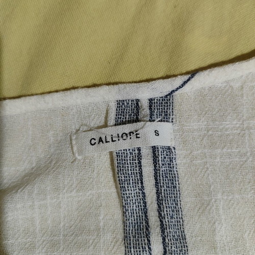 Cotton dress like new, airy, size M, white and blue