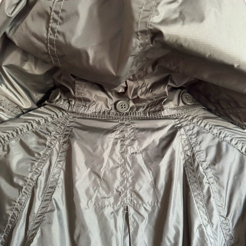 Mango waterproof jacket used, removable hood, green, size S
