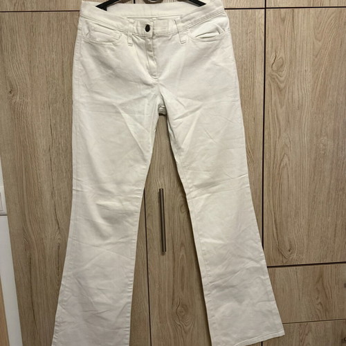 Benetton white flared jeans like new, size 42