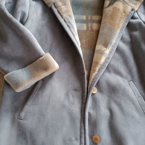 Mouton coat sky blue like new