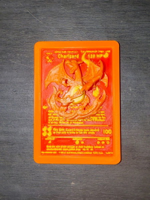 3D Printed Pokémon Κάρτα Charizard από PLA
