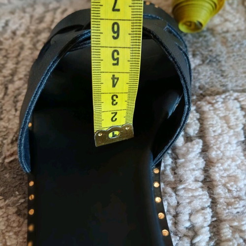 Tsakiris Mallas flat sandals used, size 38, black