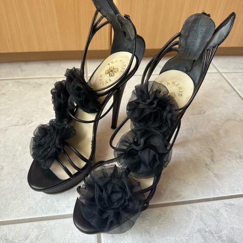 Tsakiris Mallas sandals like new, black, size 38