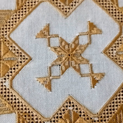 Set of Two Karsanika Lefkadian Handmade Embroideries on Etamine Fabric