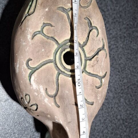 Handmade Clay Lamp decorative replica of Late Antiquity, like new