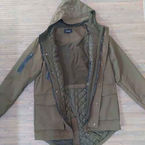 Firetrap men's winter parka jacket used, khaki, size large