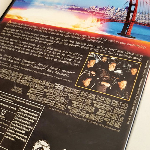 The Core DVD like new, 2003 science fiction movie