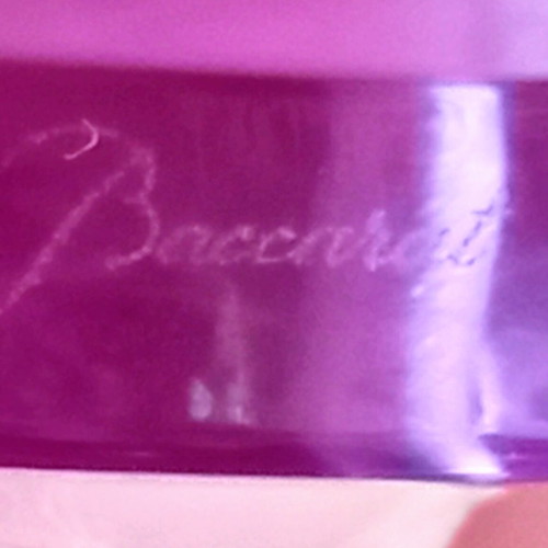 Baccarat Heart Necklace new, purple crystal, French made