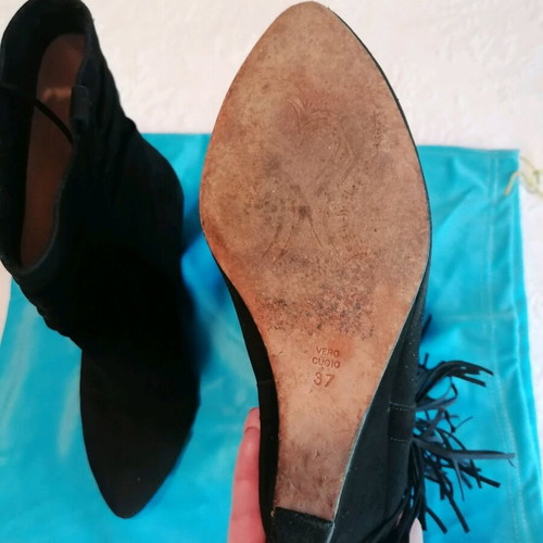 Boho Suede Jean Michel Cazabat ankle boots used, size 37, black