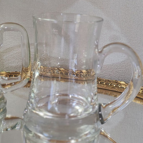 Set of 2 glass beer mugs 300 ml and 500 ml, Austria