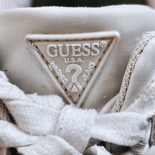Guess sneakers athletic shoes like new, white, leather