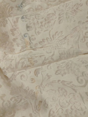 White window curtain set 2 panels plus 1 gift panel, like new