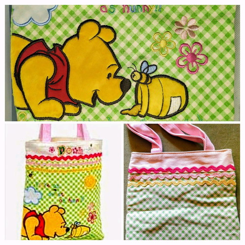 Winnie the Pooh embroidered fabric kids bag Disney Store new