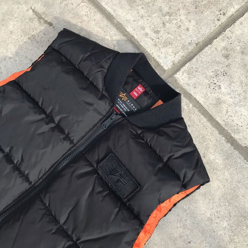 Alpha black puffer Small like new