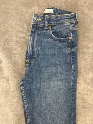 Bershka τζιν παντελόνι ψηλόμεσο καμπάνα, σαν καινούργιο, μέγεθος XS