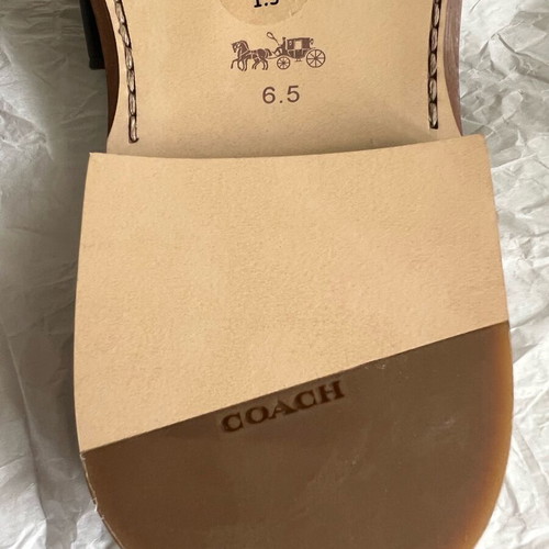 Coach women's leather sandals new, black and brown, size 37