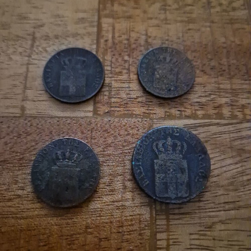 Othon Coins Used Lot of 4 Greek Royal Coins