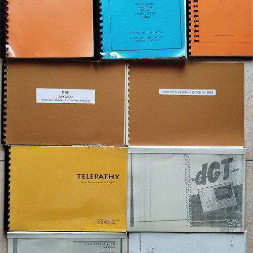 Clipper programming books used, pack of 3, plus 9 tool library copies