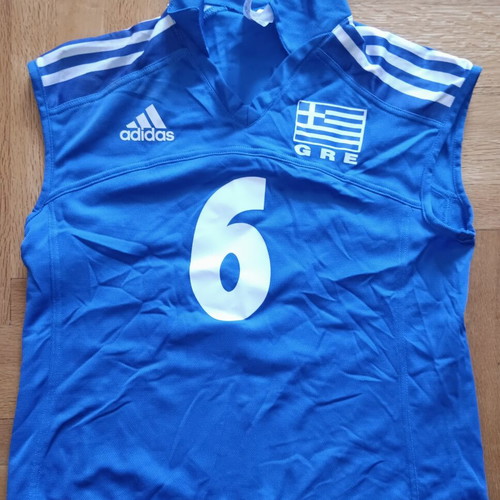Eleni Memetzi Volleyball Jersey used, Greece women's national team 2004 Olympics Adidas