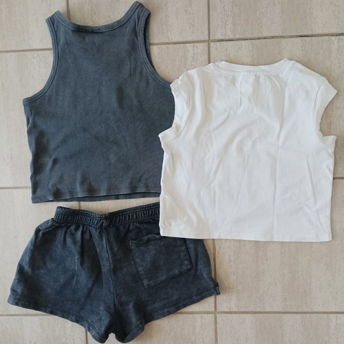Zara girls' set with My Little Pony and Stitch tops and shorts, 13-14 years