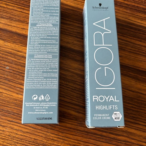 Schwarzkopf hair dye shade 12-2 new, 2 pieces