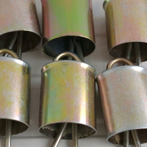 Six New Brass Livestock Bells with Clear Loud Sound