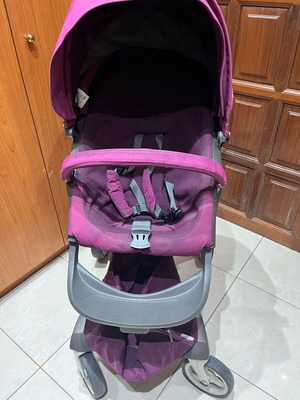Stokke stroller used, complete with carrycot and accessories