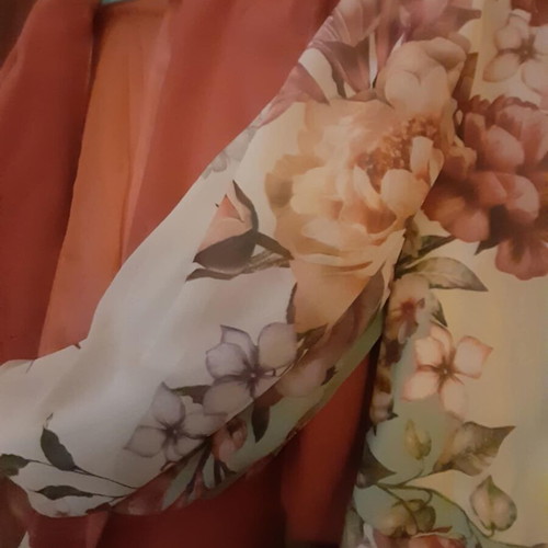 Rinascimento dress new, floral with unique sleeve, size M