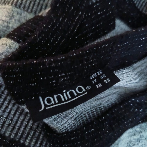 Janina thin pullover like new, size L, black and grey