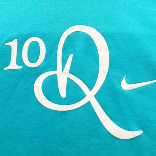 Nike Vintage Ronaldinho 10R Sleeveless Hooded Top like new, turquoise, size M