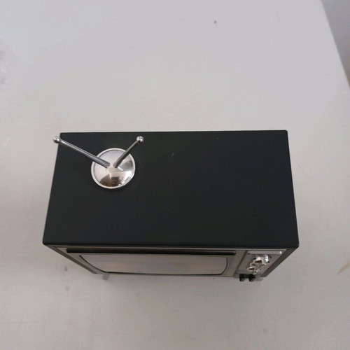 Clock in television shape new, analog tabletop