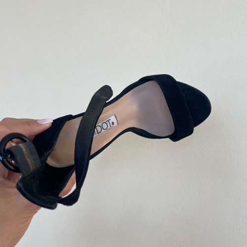 Black suede sandals