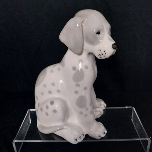 Lomonosov LFZ Dalmatian Puppy Porcelain Figurine 1970s USSR