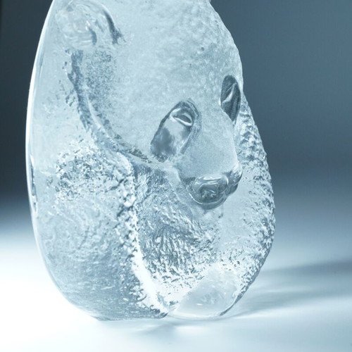 Crystal Bear Paperweight Royal Krona & Mats Jonasson used vintage