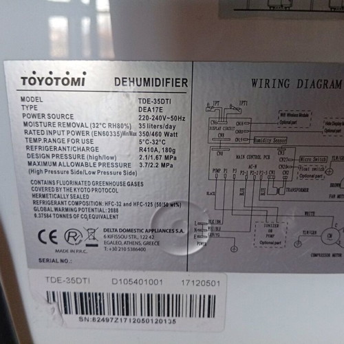 Dehumidifier 35 L like new, ideal for large spaces