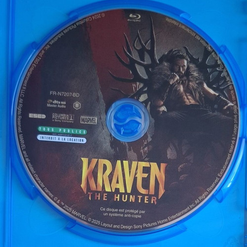 Kraven the Hunter Blu-ray Region B 2024 action fantasy adventure