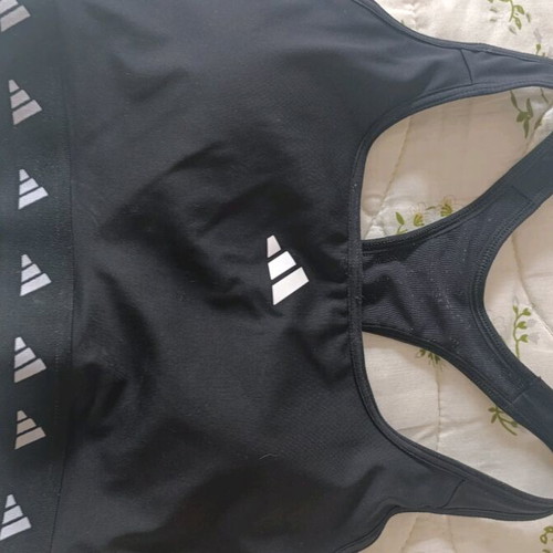 Adidas sports bra like new, black and white, size M/L