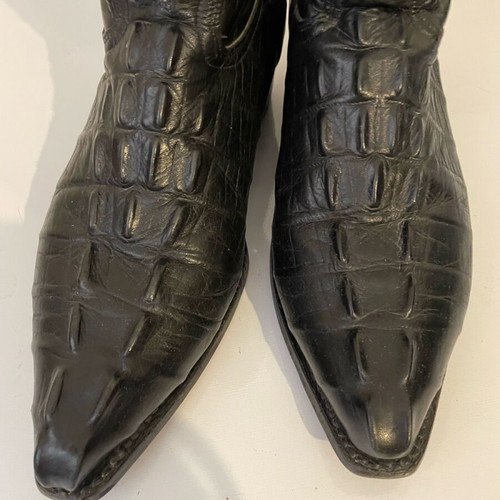 D’Emanuel’s Rare/Exotic Alligator Hornback Μπότες μαύρες μέγεθος 43 σαν καινούργιο