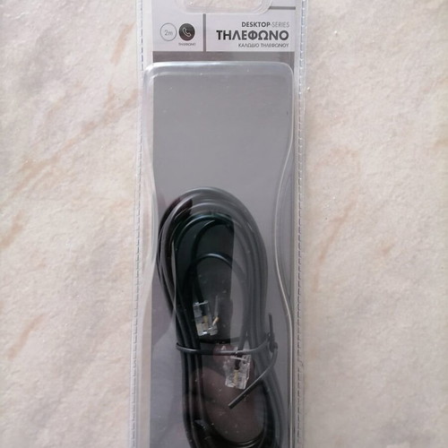 TURBOX Telephone Cable RJ11 2m New Sealed