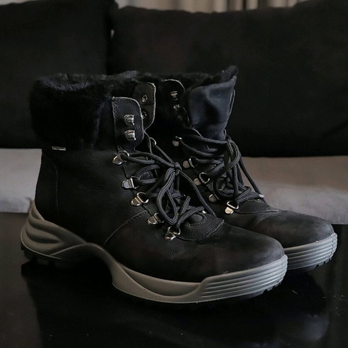 Imac leather boots like new with fur, size 41, black