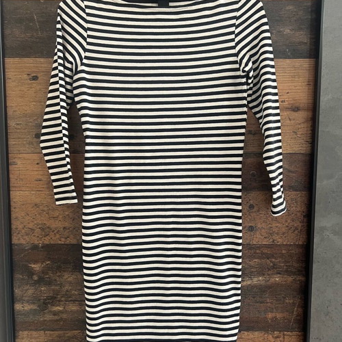 H&M women's striped dress size XS new, black and white