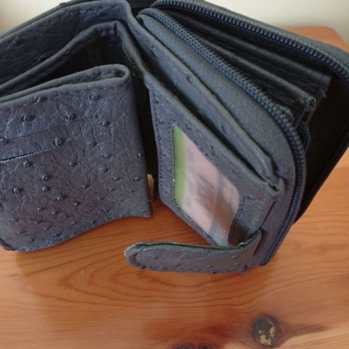 Wallet gray with many compartments like new
