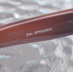 Christian Dior SPH2490/C vintage γυαλιά ηλίου με περιμετρικό φακό, καφέ