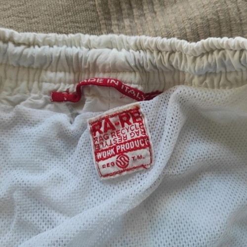 Rare men's swimsuit large, wearable as bermuda, used, white and black